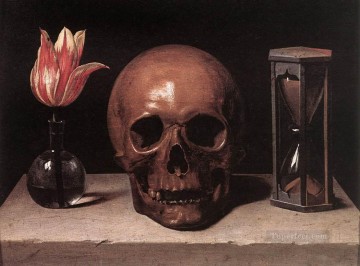 Naturaleza muerta clásica Painting - Naturaleza muerta con calavera religiosa Philippe de Champaigne